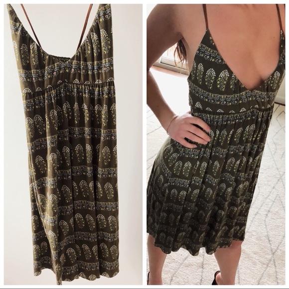 Free People Dresses & Skirts - Free People Boho Sundress Brown Floral EUC Medium